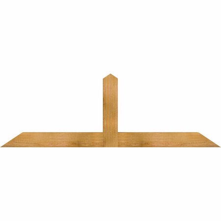 Ekena Millwork Portland Rough Sawn Timber Gable Bracket, Western Red Cedar, 60"W x 20"H x 4"D x 4"F, 8/12 Pitch GBW060X20X0404POR00RWR